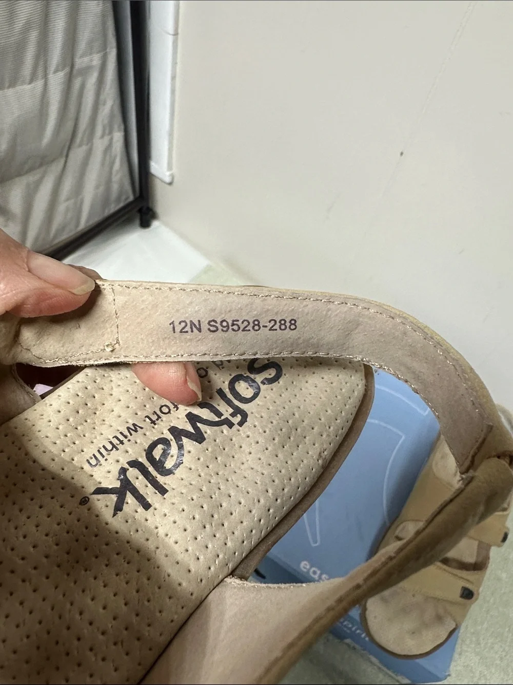 SoftWalk Beige Open-Back Comfort Sandal